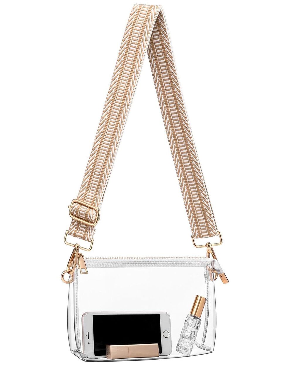 Clear Stadium Bag for Women Adjustable Strap Crossbody